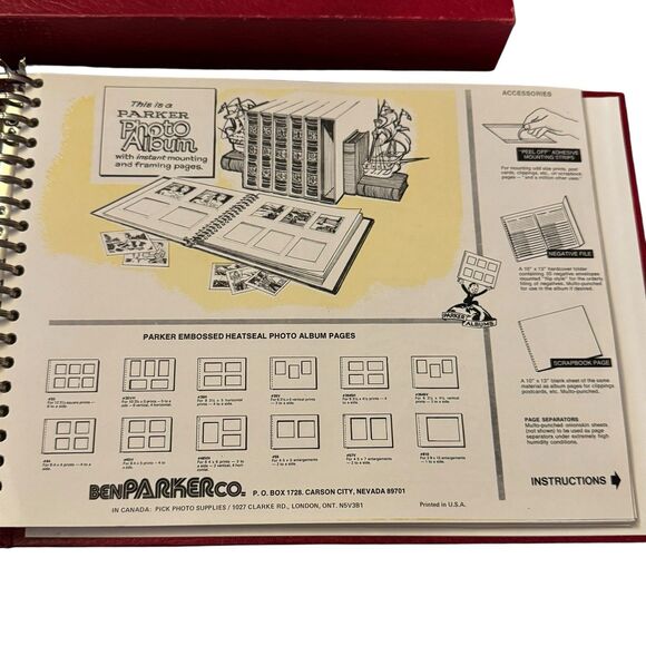 New Parker Photo Album Heat Seal Pages Unused Great Shape And Box Red - Picture 5 of 12